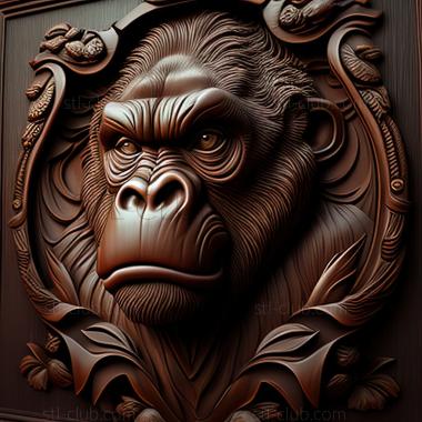 3D model st Coco gorilla famous animal (STL)